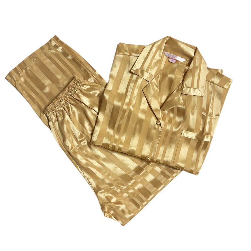 Victoria's Secret Vintage Gold Sleepwear Set (S)